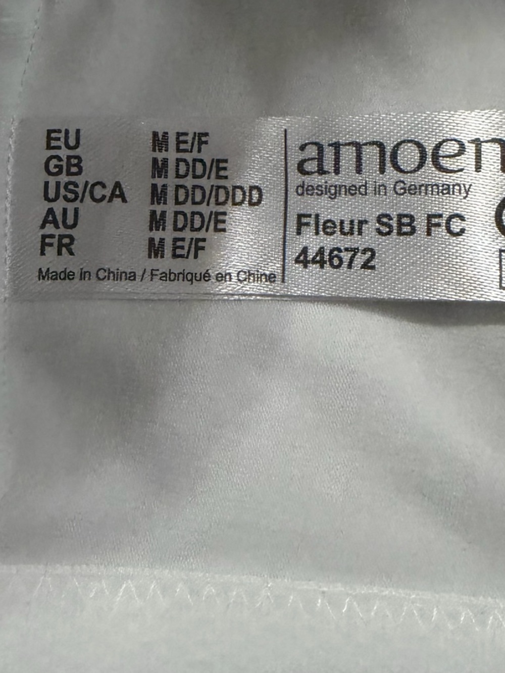 Amoena Fleur Wire Free Front Closure Cotton Pocket Mastectomy Bra Medium DD/DDD - Picture 7 of 7